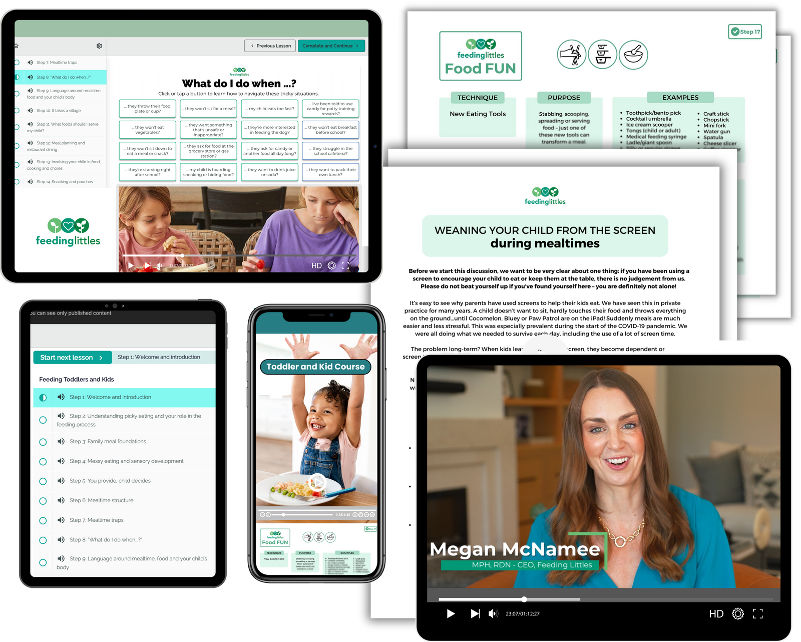 multi media display of course offerings